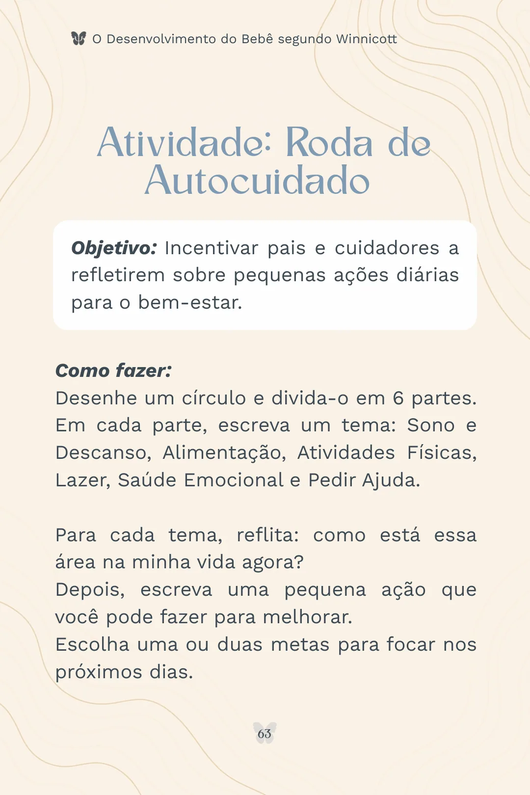 Página da atividade Roda de Autocuidado