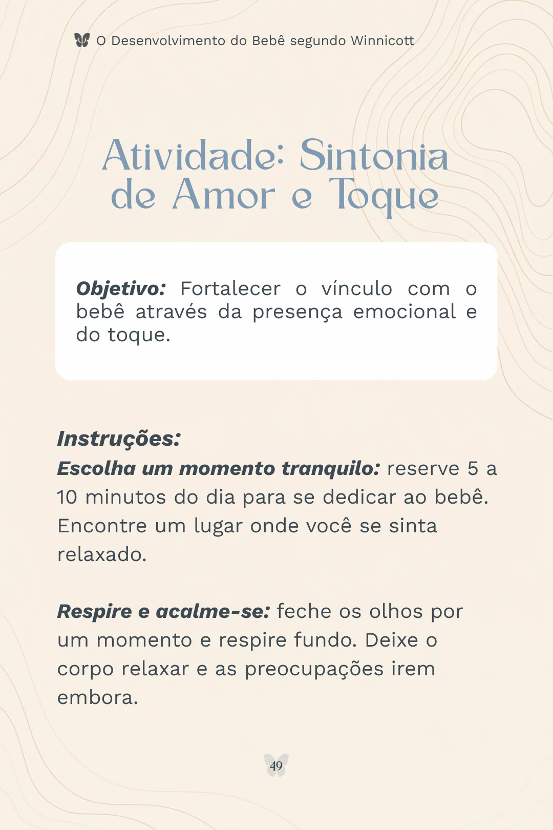 Página da atividade Sintonia de Amor e Toque